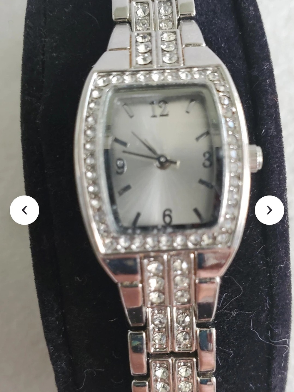 Vintage Charter Club Silver-Tone Crystal Accent Women's Watch